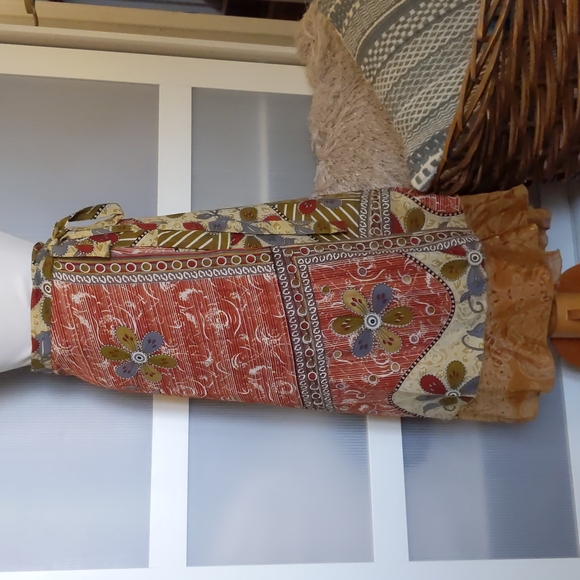 urban nomad Dresses & Skirts - Earthbound Urban Nomad Reversible Wrap Hippie Gypsy Boho SILK  Layered Skirt